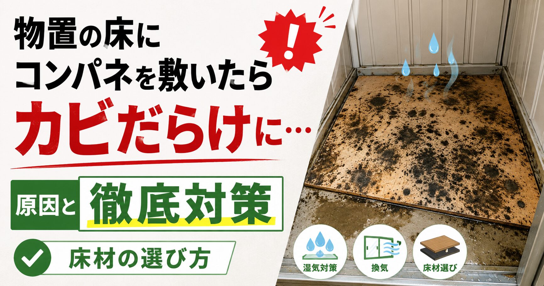 物置 床 コンパネ カビ